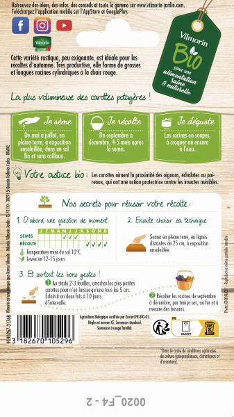 Potagères - Carotte de Colmar à Cœur Rouge 2 - BIO - MEDIA_PACKAGING_VERSO